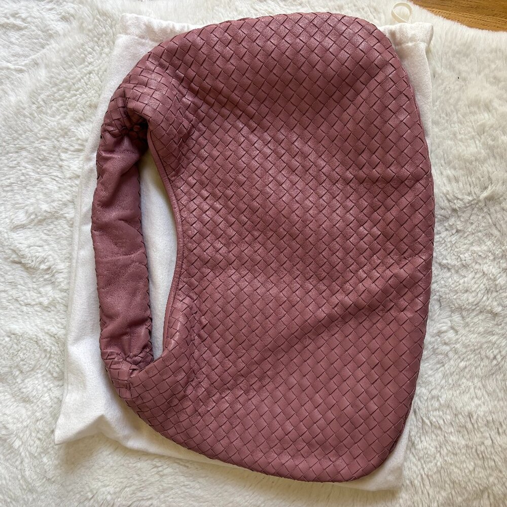 Bottega Veneta Pink Intrecciato Nappa Bag (Large)